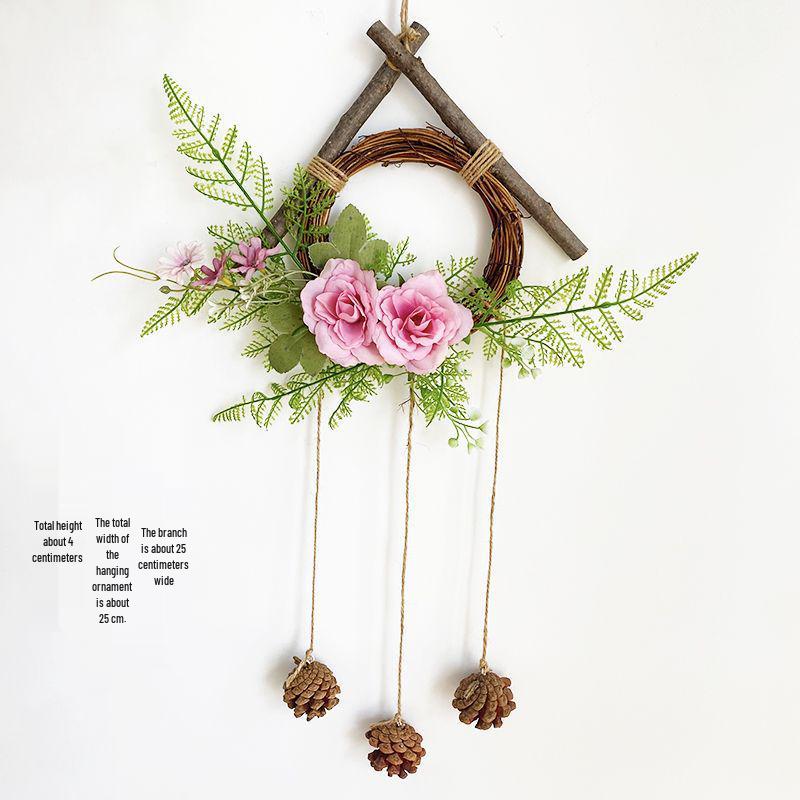 Artificial Flower Wreath for Wall, Door, and Indoor Decor - Creative Home Ornament for Living Room and Bedroom