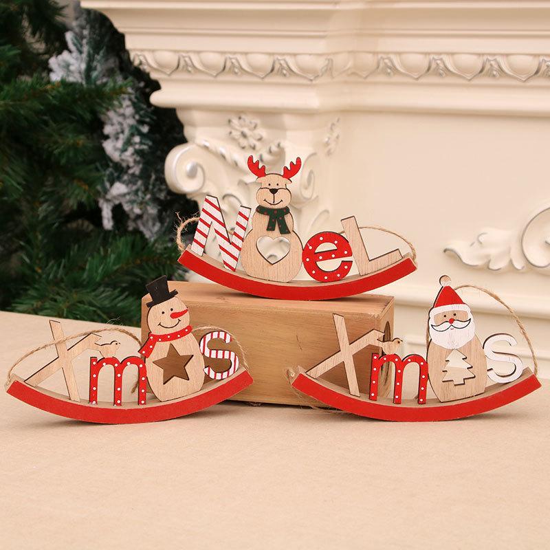 Christmas Decorations Rocking Horse Christmas Letter Cards Can Be Hung on The Door To Display A Gift