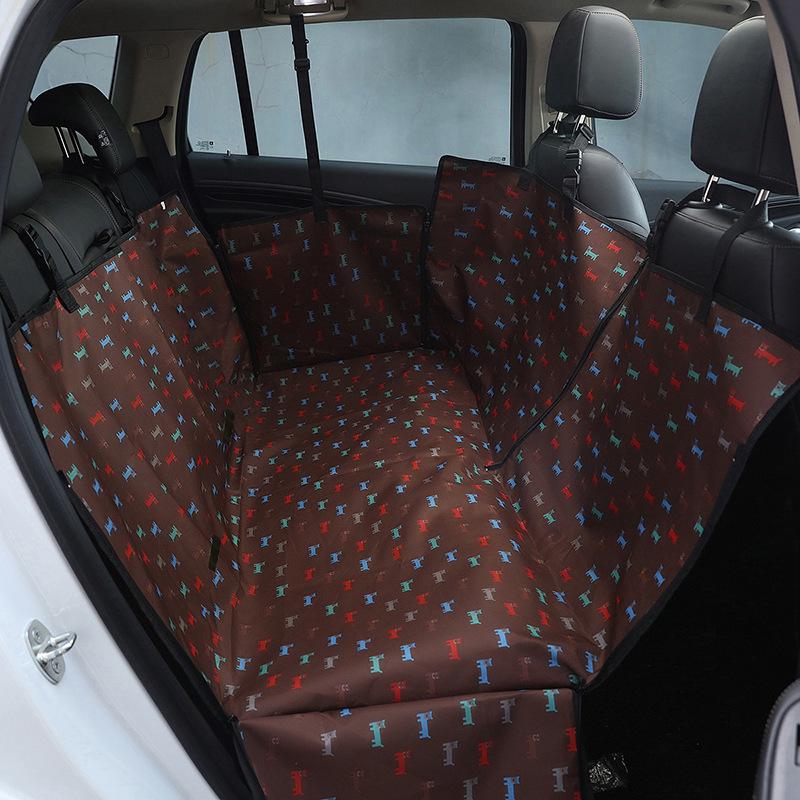 Dog Double-Layer Dirt-Resistant Car Seat Pad for Pets - Back Seat Cushion with Open Hole Design