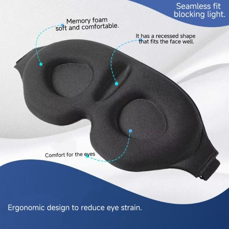 1/2PCS Sleep Mask for Side Sleeper,Light Blocking Sleeping Eye Mask for Women Men,3D Contoured Cup Night Blindfold,Luxury Eye Cover Eyeshade
