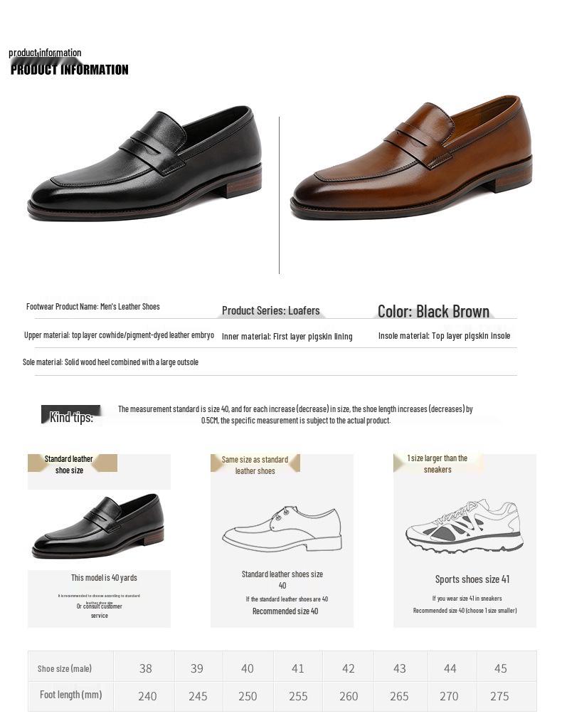 Men's Handmade Leather Slip-On Loafers