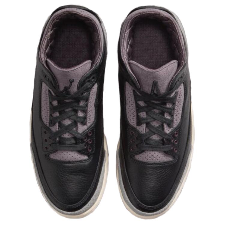 A Ma Maniére x  Air Jordan 3 Retro Sen Uyurken Kadın Spor Ayakkabıları Siyah Düz-Kalay Mor-Cevher FZ4811-001