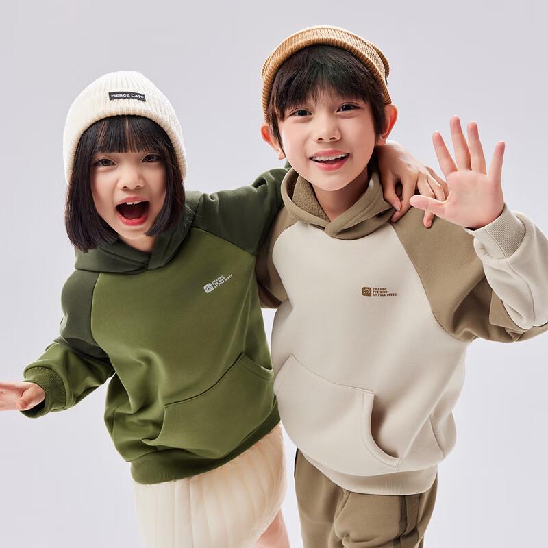 EBAER Kids Unisex Winter Fleece Hooded Sweatshirt 120