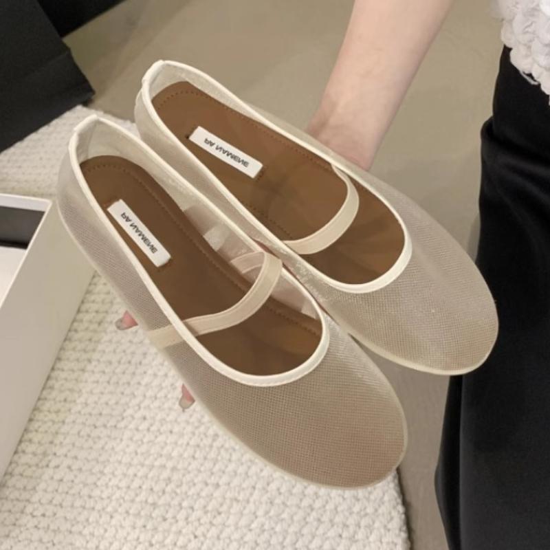 Fashion Designer Women's Flats Mesh Sandals Fad Loafers Shoes Summer Trend 2025 New Walking Soft Shoes Shallow Dress Zapatillas De Mujer