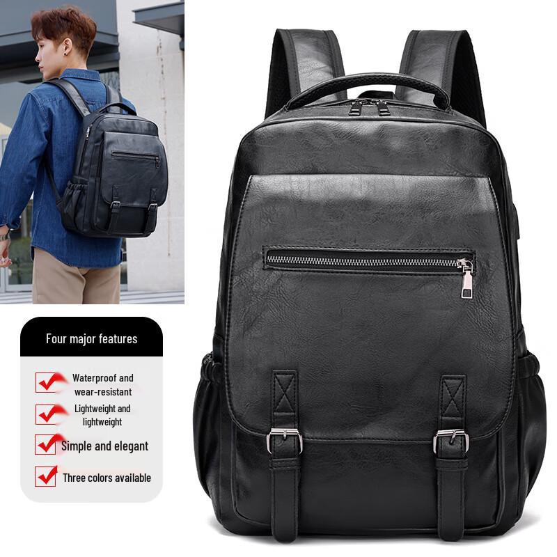 Vanaheimr Men's PU Casual Business Backpack
