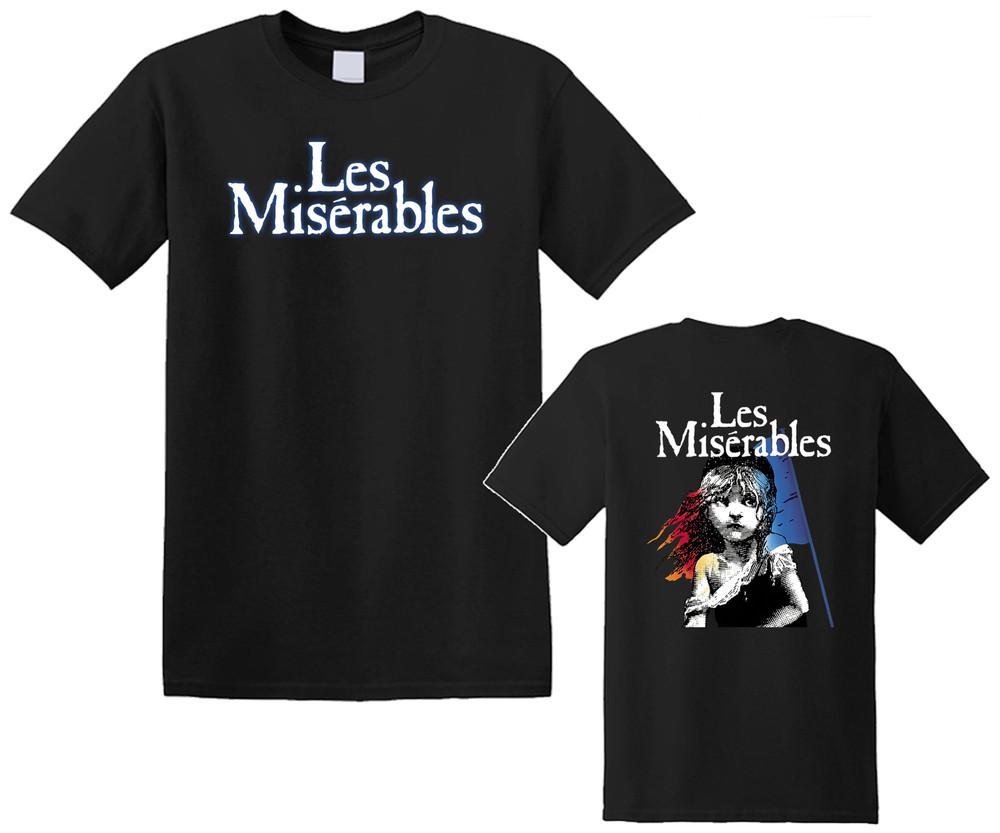 Les Miserables Broadway Musical Show Men#039;s Black White Size S5XL Unisex T-Shirt L