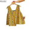 ZANZEA Damen Sommer Blümchenmuster Lässige Ärmellose Tanktops
