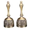 Bronze Dragon & Phoenix Bell - Embossed Metal Hand-Crank Bell for Restaurants, Bars, Dining Tables, and Classrooms