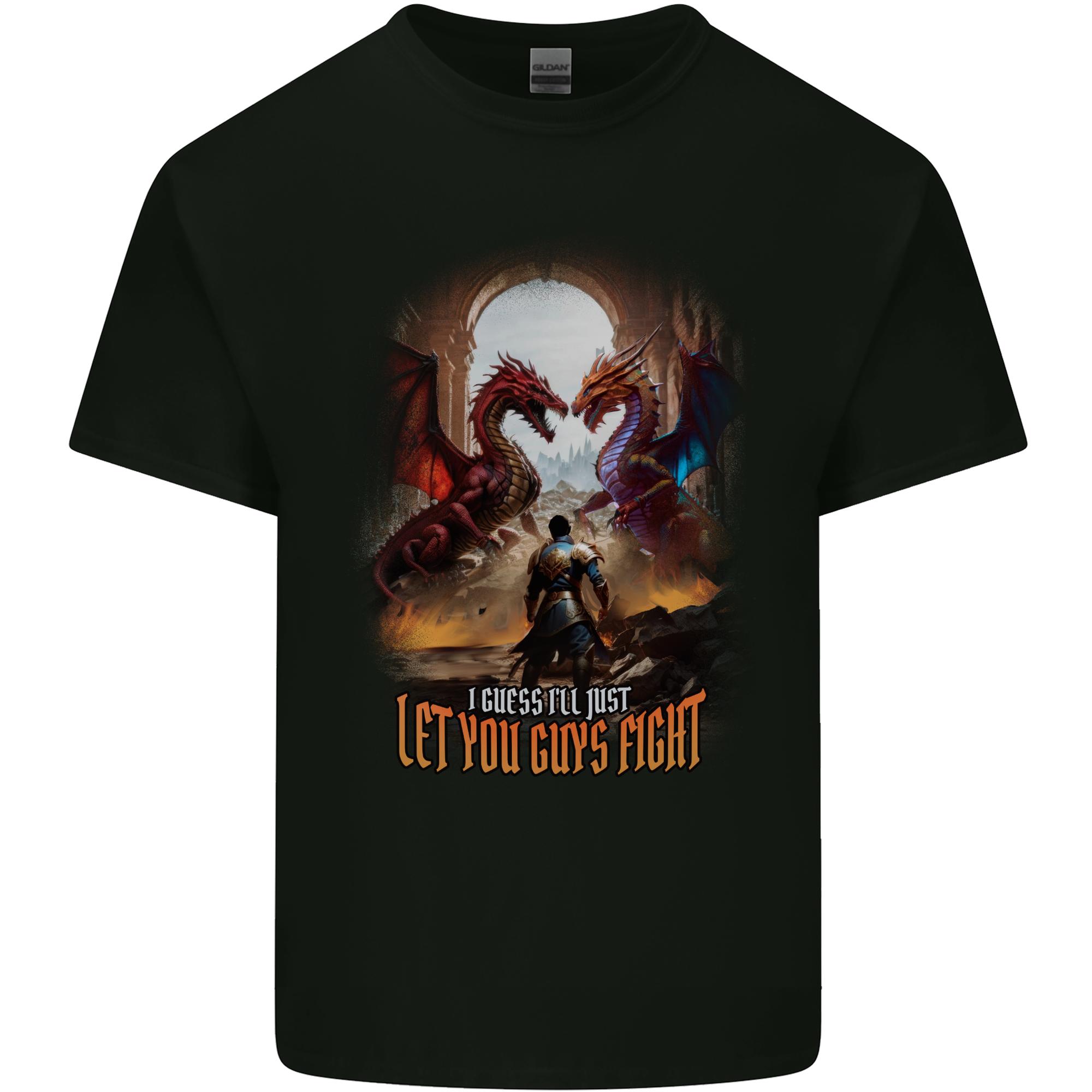 Let You Guys Fight Role Play Games Dragon RPG Unisexs Light Cotton TShirt S