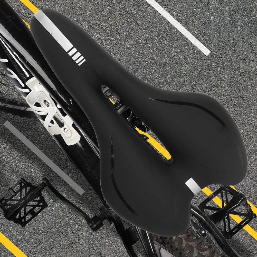 Silicone Bike Seat Hollow Comfortable Mountain Bicycle Saddle Cushion Cycling Accessories with Small Rain Cover