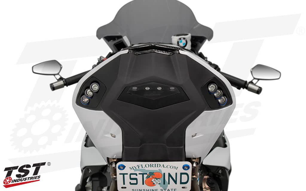 TST Industries BMW S1000RR LED Tail Light with Integrated Turn Signals (19-22) (Red) 20BMWS1KINT-R