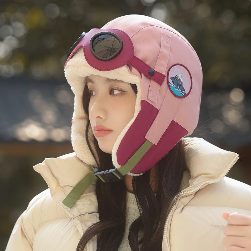 Pilotes parents-enfants d'automne et d'hiver Garçons et filles Bonnets d'oreille épais coupe-vent et chauds Bonnets de neige