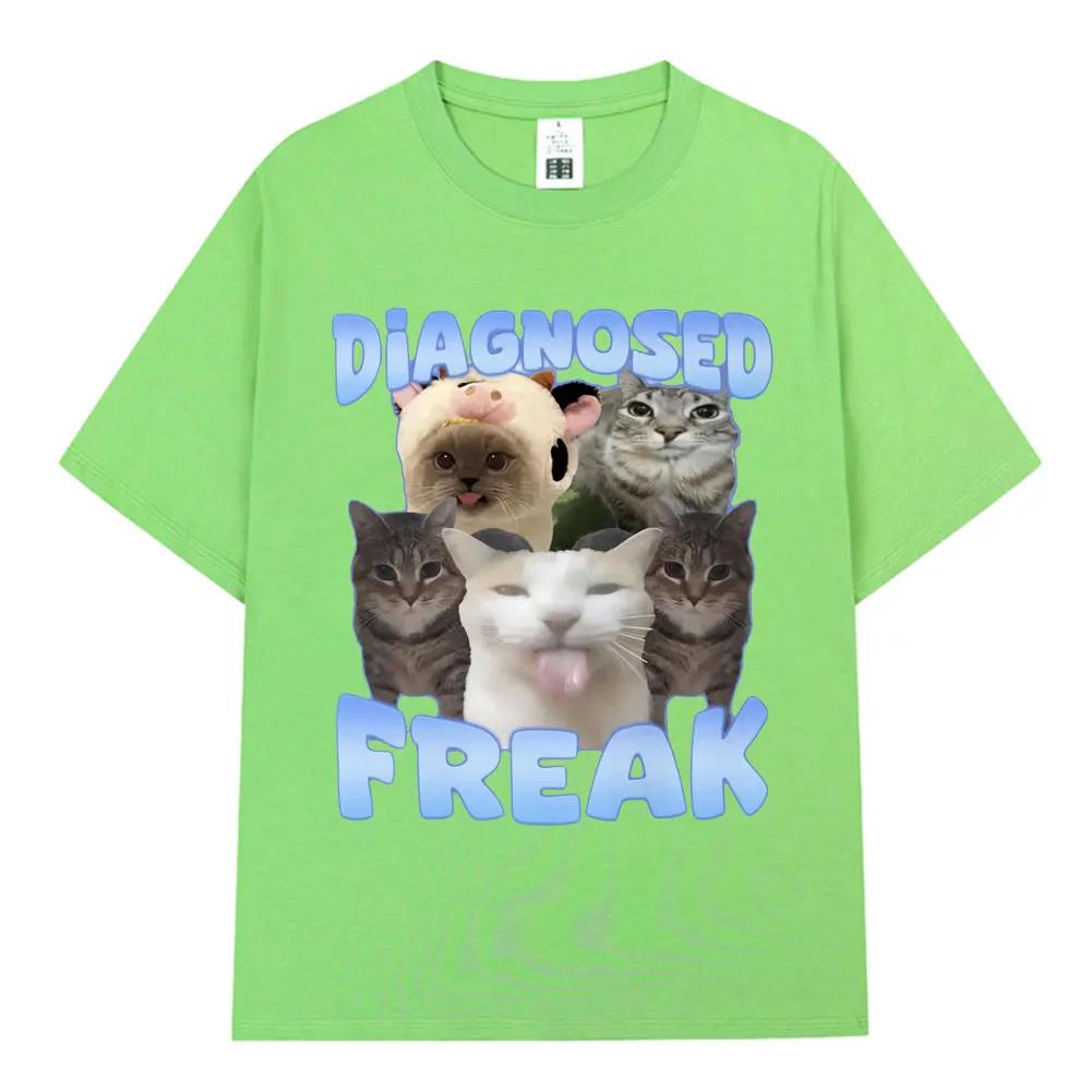 Summer freak funny watermelon cat meme Graphic T Shirt Men Women Silly Kitten Lover T Shirt Fashion cotton oversized T shirt