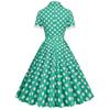 Picknickkleid im Stil der 50er Jahre mit Polkapunkten und hoher Taille für Retro-Veranstaltungen