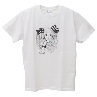 Watanabe ADO MIZUMORI T-shirt, Ribbon Fashion, White, Size M