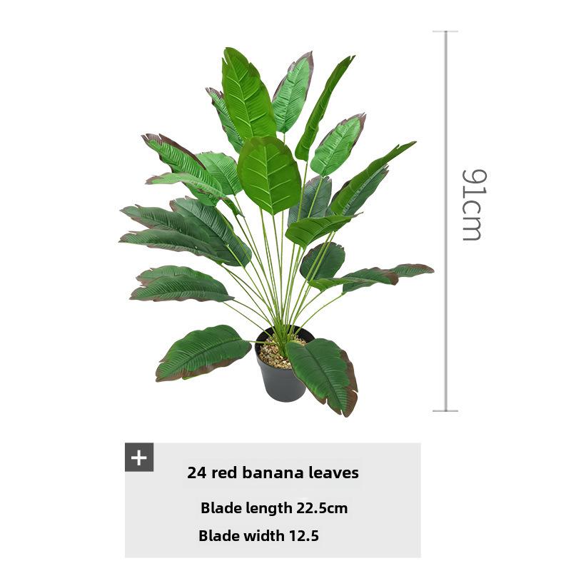 Large Nordic-style Banana Leaf Potted Plant - Indoor Decoration and Landscaping