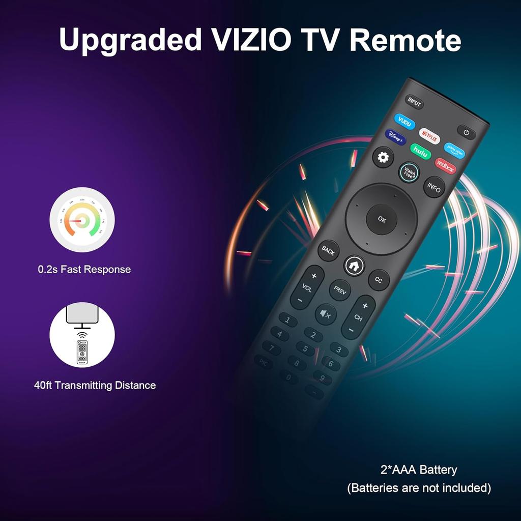 Replacement 2 Pack Remote Control for VIZIO All LED LCD HD 4K UHD HDR Smartcast 3D Smart TVs XRT140 Universal TV Remote XRT136 Replace for