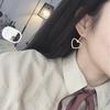 2017 New Hollow Geometry Earrings Heart Sweet Gold Love Earrings Women Gifts Zircon Orecchini Brincos Pendientes Oorbellen