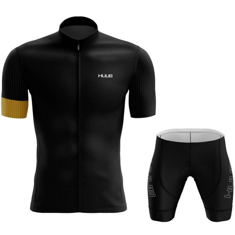 HUUB Conjunto de Maillot de Ciclismo para Hombre Manga Corta Transpirable Secado Rápido Ropa para Bicicleta de Montaña y Carretera