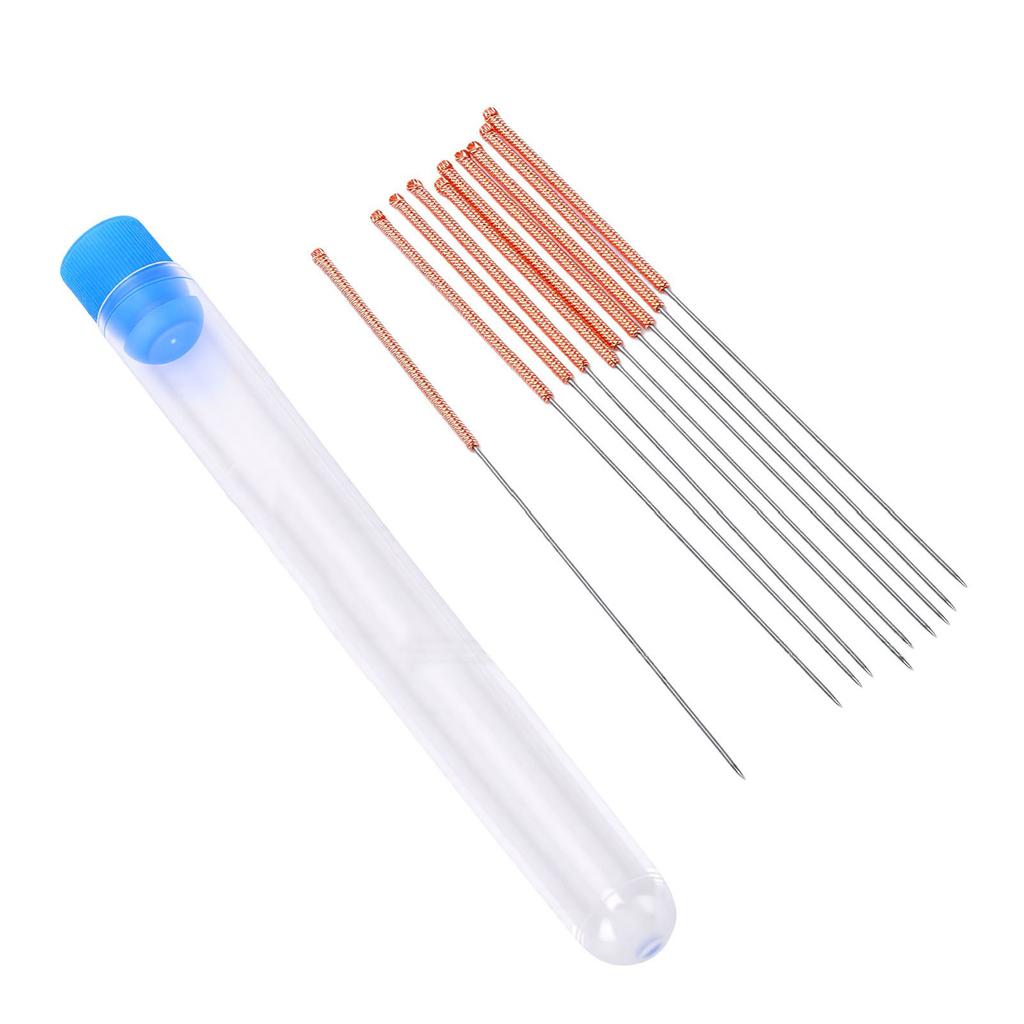 10PCS 3D Printer Nozzle Cleaning Kit Stainless Steel Nozzle Cleaner with Test Tube Bottle for 3D Printer Accessories