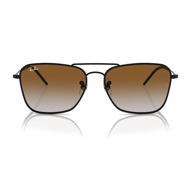 RAYBAN Metal Square Sunglasses Unisex Couple Style Reverse-143586-002/CB