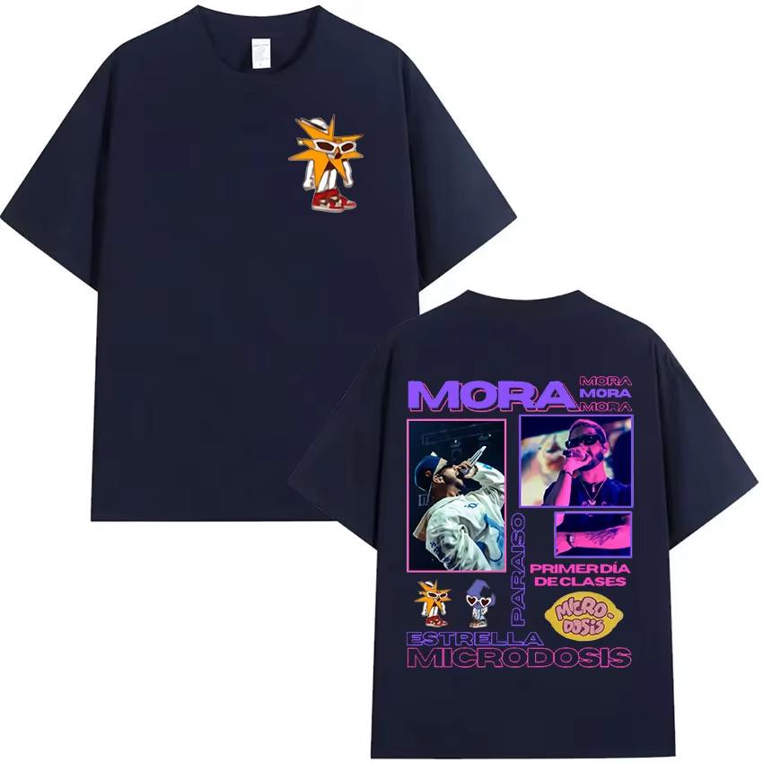 Rapper MORA MICRODOSIS Album 2026 Graphic T Shirt Mens Women Harajuku Fashion Vintage Tshirts Summer Cotton Tshirt