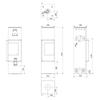 Wood burning steel stove KRATKI REN/M right Ø 150 7 kW self closing door