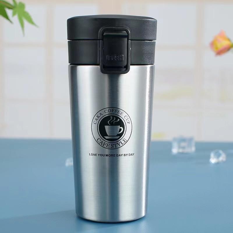 380/500ml Insulated Coffee Cup Tea Cup Double-layer Stainless Steel Vacuum Insulated Outdoor Sports Creative Bouncing Coffee Cup