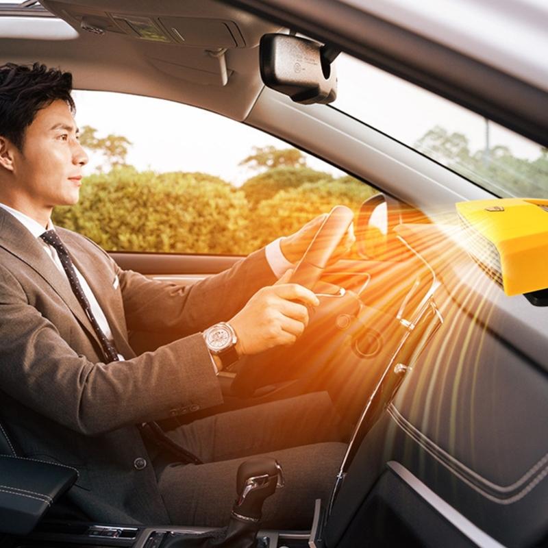 Ventilador Calefactor Portátil Compacto a Batería que Ofrece Doble Refrigeración Calefacción para Descongelar la Ventana del Coche Confort Personal