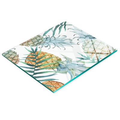 Decorative Glass Kitchen Cutting and Serving Board Pineapple 60x52 Cm