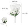 Handmade Corsage Flower With Clip Wedding Boutonniere Silk Flower For Wedding Prom Banquet Birthday