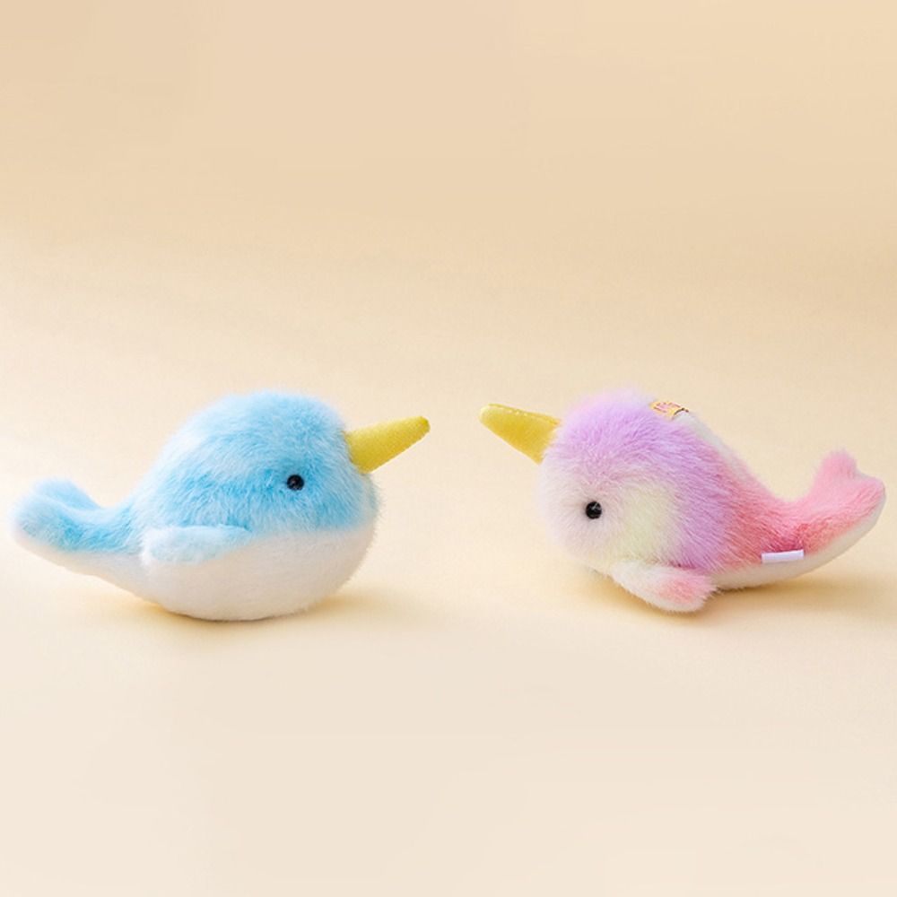 Starfish Ocean Animal Plush Keychain Kawaii Fluffy Whale Keyring Seahorse Pendant Children