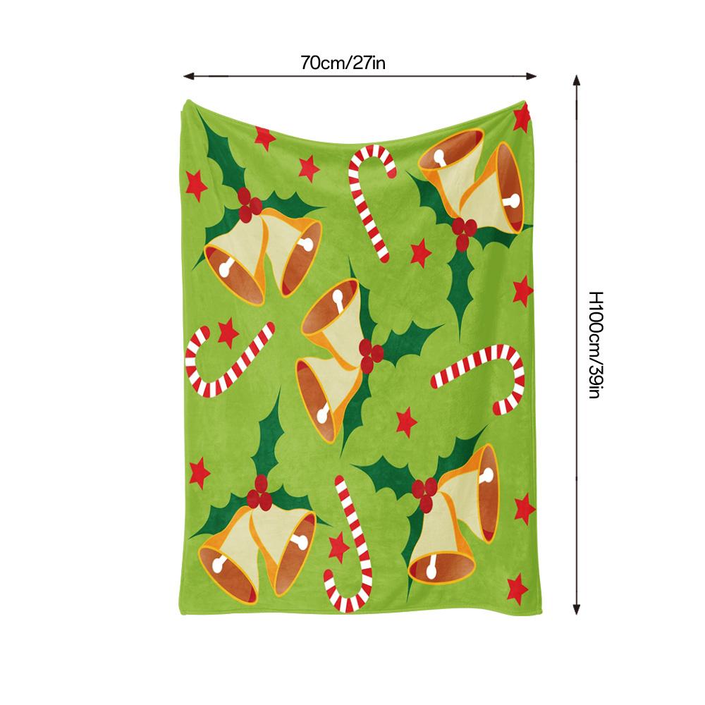 Festive Holiday Throw Blanket Christmas Flannel Blanket Cozy Winter Decor Reindeer Pattern Xmas Gift Home Comfort Warm Bedspread