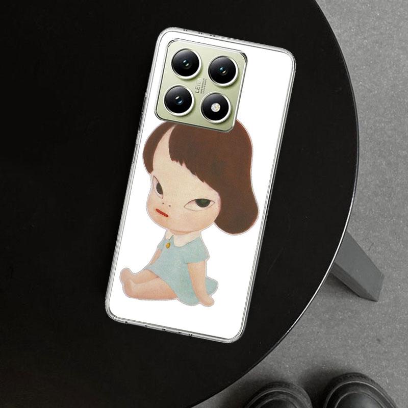 Y-Yoshitomo Nara Phone Case Cover for Xiaomi Redmi Note 15 14 13 12 11 Pro Plus 14S 12S 11S 11T 11E 10S 10 Customized Fundas Red