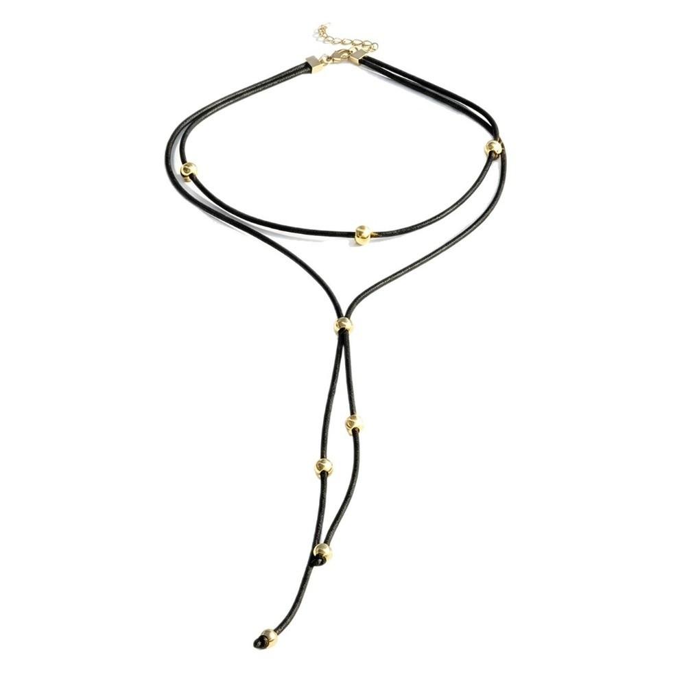 Bohemian Tassel Pendant Chain Suede Beaded Y-Necklace Long Pendant Necklace Beach Daily