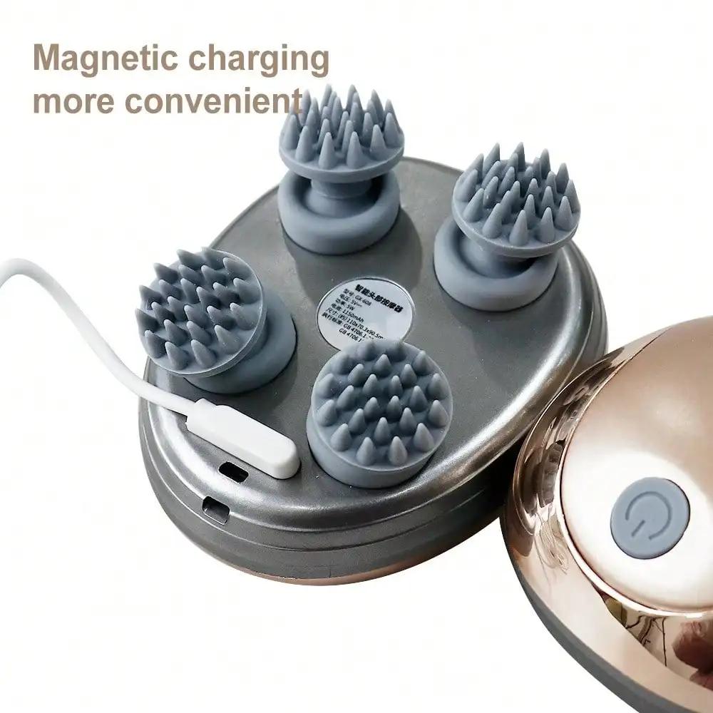 Scalp Massager Mini Octopus Claw Hand Charging Multi-Function Kneading Vibration Massager Head Massager