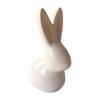 Basic Ceramic Rabbit Statue Sweet Small Animal Ornament Lovely Desk Decoration For Bookshelf Living Room Accent