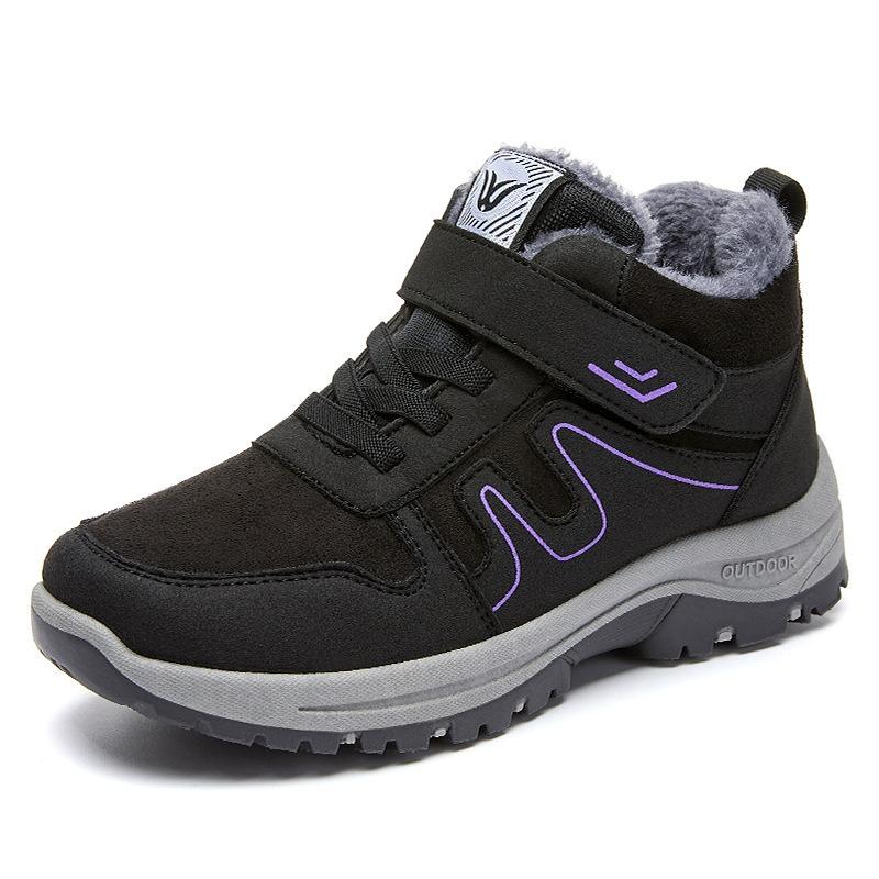 Walking Shoes Women's Autumn and Winter Plus Velvet Thickened Short Boots Warm Mother Shoes