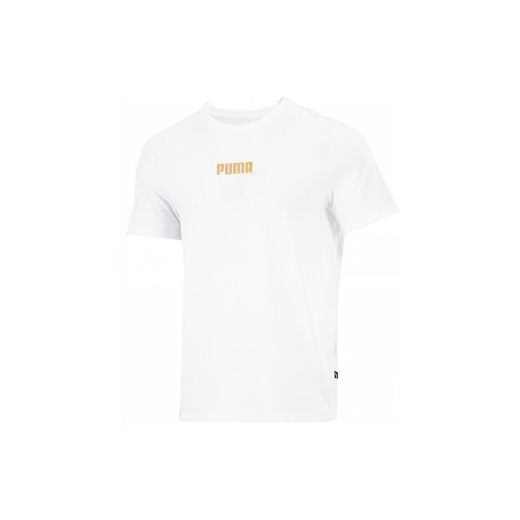 

Puma Alphabet Print Повседневная спортивная футболка с коротким рукавом Мужские топы Белые 847651-02 L