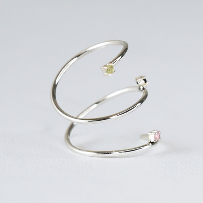 BRILLPIECE Mono Curve Nail Ring