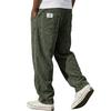 Men S American Style Embroidered Loose Straight Leg Vertical Striped Multi Pocket Casual Long Pants