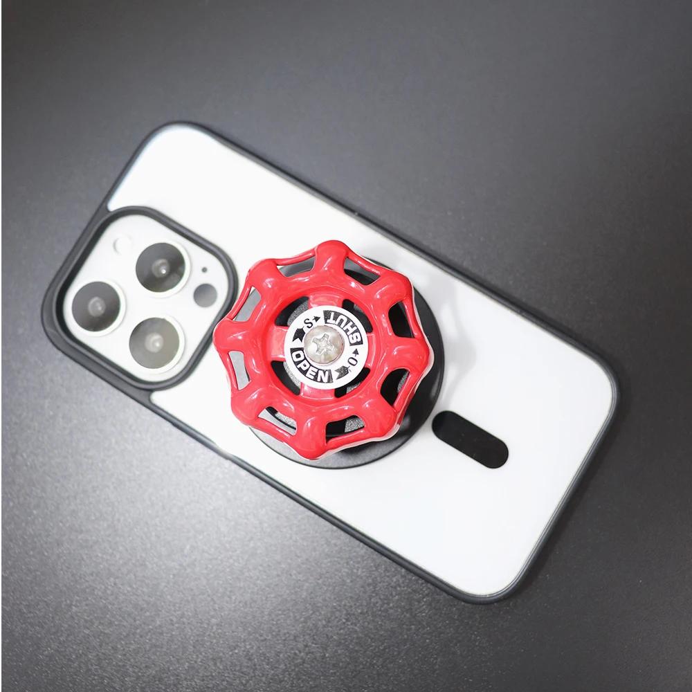 Valve Magnetic Folding Mobile Phone Grip Holder Socket Pocket Support for Magsafe IPhone Mac Safe Ring Finger Expanding Stand