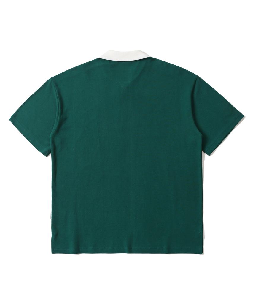 Sseochi410 Pk Zipper Collared Shirt Green