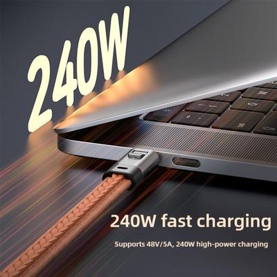 Câble USB4.0 Porte-clés Portable 240W Câble de Charge USB C Transfert de Données 40Gbps Affichage Vidéo Thunderbolt pour iPhone Samsung