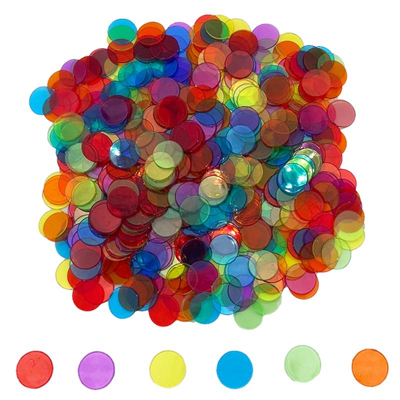 100/200pcs 19cm Gambling Chips Bingo Markers Bulk Plastic Poker Chips Table Game Props Accessories Solid Color / Transparent TMZ