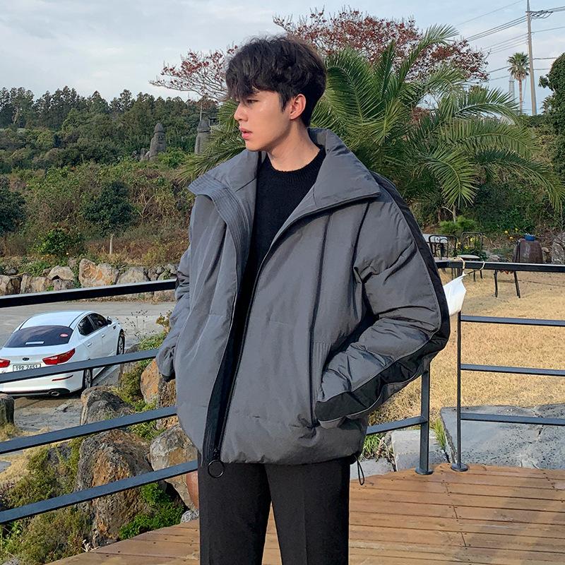 

Cotton Coat Men s Autumn and Winter Thickened Couple s Coat Korean Style Trendy Brand Cotton Jacket Short Workwear Cotton Coat 2XL