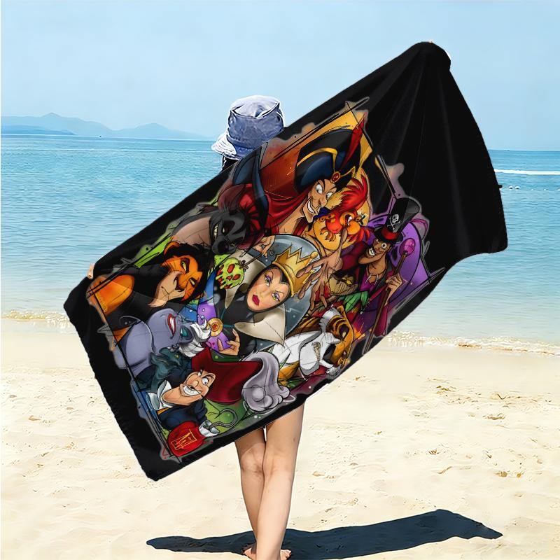 Villains Towel Large Quick-Drying Microfiber soft S-Square Pants-s Beach Towel for Travel Fitness Bathing Camping. 0730s146