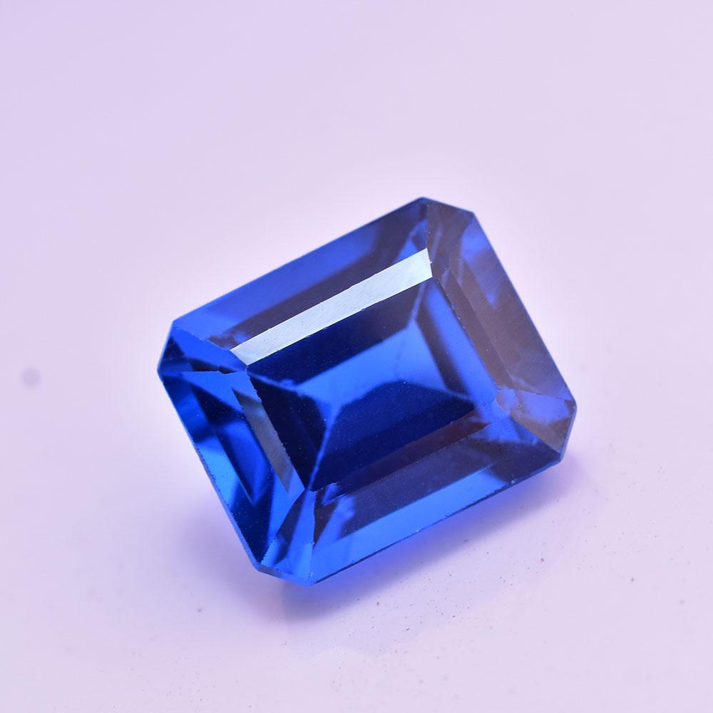 Natural Blue Tanzanite Loose Gemstone Emerald Cut 13x11mm Tanzanian for Jewelry Making and Crafts