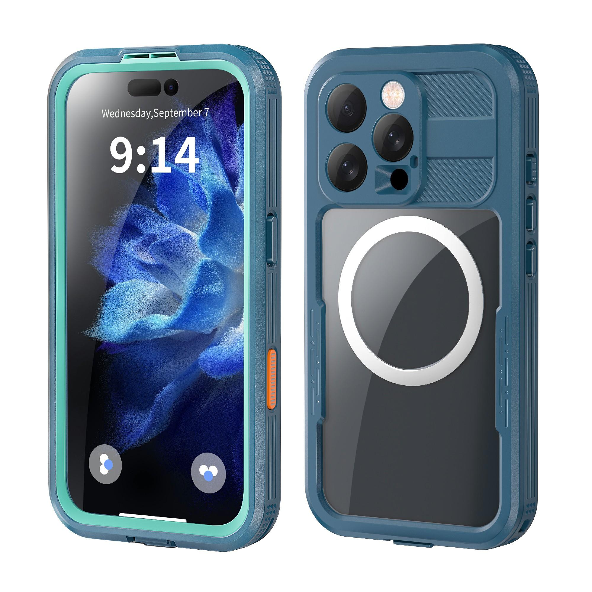 

REDPEPPER Чехол для iPhone 16 Pro, совместимый с MagSafe, водонепроницаемый IP68, прозрачная накладка для телефона B