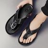 Fashion Men's Black Brown slippers Comfortable and breathable Flat bottom styles Leisure Summer Hot selling Trendy Youth Flat New